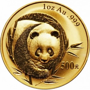 Реверс монеты Китай, 500 юань, 2003, Панда