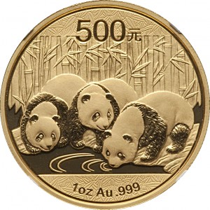 Реверс монеты Китай, 500 юань, 2013, Панда