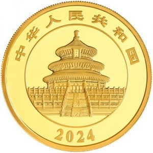 Аверс монеты Китай, 800 юань, 2024, Панда