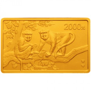 Реверс монеты Китай, 2000 юань, 2004, Год обезьяны