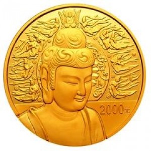Реверс монеты Китай, 2000 юань, 2004, Искусство грота Майджишань