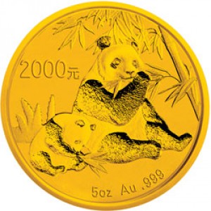Реверс монеты Китай, 2000 юань, 2007, Панда