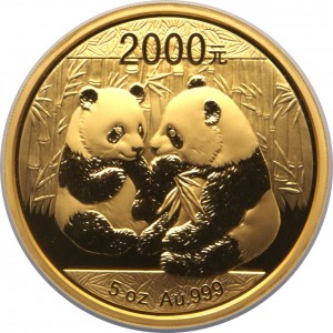 Реверс монеты Китай, 2000 юань, 2009, Панда