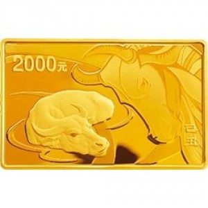 Реверс монеты Китай, 2000 юань, 2009, Год быка