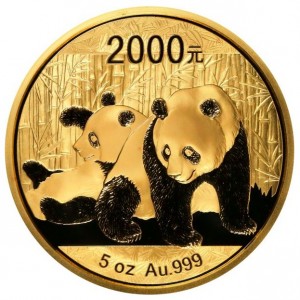 Реверс монеты Китай, 2000 юань, 2010, Панда