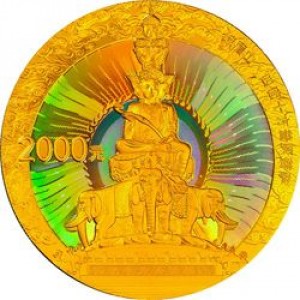 Реверс монеты Китай, 2000 юань, 2014, Эмэйшань