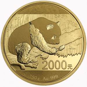 Реверс монеты Китай, 2000 юань, 2016, Панда