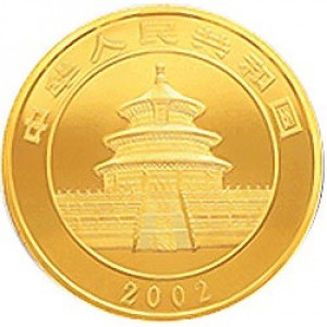 Аверс монеты Китай, 10.000 юань, 2002, Панда
