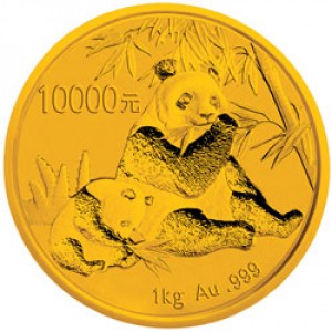 Реверс монеты Китай, 10.000 юань, 2007, Панда