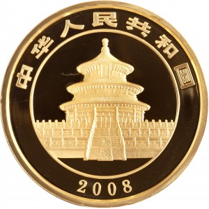Аверс монеты Китай, 10.000 юань, 2008, Панда