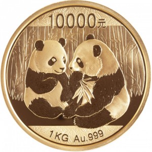 Реверс монеты Китай, 10.000 юань, 2009, Панда