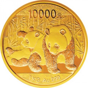 Реверс монеты Китай, 10.000 юань, 2010, Панда