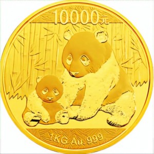 Реверс монеты Китай, 10.000 юань, 2012, Панда