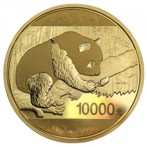 Реверс монеты Китай, 10.000 юань, 2016, Панда