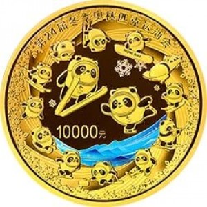 Реверс монеты Китай, 10.000 юань, 2022, XXIV зимние Олимпийские игры, Пекин 2022