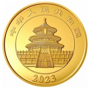 Аверс монеты Китай, 10.000 юань, 2023, Панда