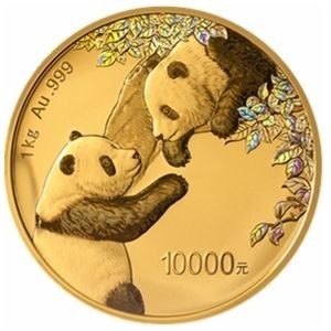 Реверс монеты Китай, 10.000 юань, 2023, Панда