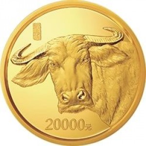 Реверс монеты Китай, 20.000 юань, 2021, Год быка