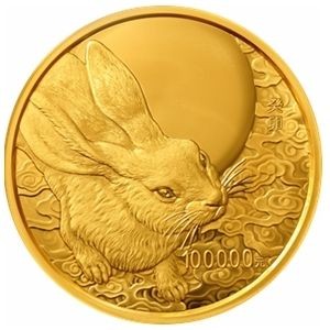 Реверс монеты Китай, 100.000 юань, 2023, Год кролика