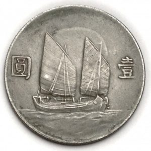 Реверс монеты Китай, 1 юань, 1933-1934