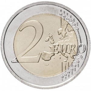 Реверс монеты Ирландия, 2 евро, 2009, 10 лет монетарной политики ЕС (EMU) и введения евро