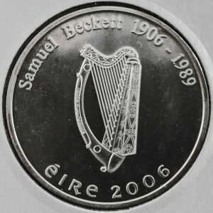 Аверс монеты Ирландия, 10 евро, 2006, 100 лет со дня рождения Сэмюэля Беккета