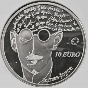 Реверс монеты Ирландия, 10 евро, 2013, Джеймс Джойс