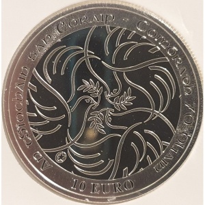Реверс монеты Ирландия, 10 евро, 2015, 70 лет миру и свободе в Европе
