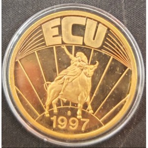 Аверс монеты Ирландия, 1 ЭКЮ, 1997, Уильям Батлер Йейтс