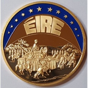 Реверс монеты Ирландия, 1 ЭКЮ, 1998, Процессия на лошадях