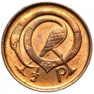 Реверс монеты Ирландия, ½ пенни, 1971-1986