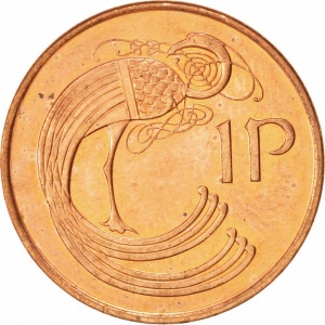 Реверс монеты Ирландия, 1 пенни, 1988-2000
