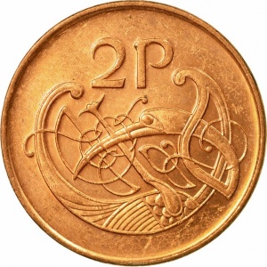 Реверс монеты Ирландия, 2 пенса, 1988-2000