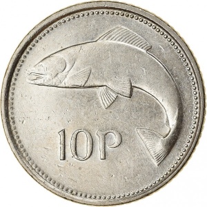 Реверс монеты Ирландия, 10 пенсов, 1993-2000