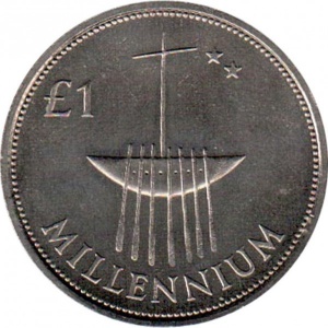 Реверс монеты Ирландия, 1 фунт, 2000, Миллениум