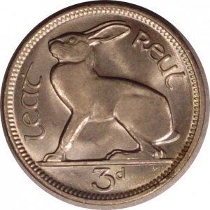 Реверс монеты Ирландия, 3 пенса, 1942-1968
