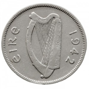 Аверс монеты Ирландия, 1 шиллинг, 1939-1942