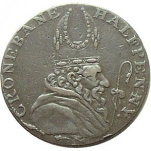 Аверс монеты Ирландия, ½ пенни, 1789, Cronebane - Irish Mine