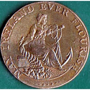 Аверс монеты Ирландия, ½ пенни, 1794, Parker's