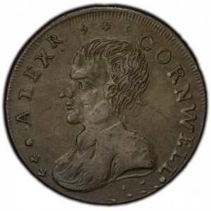 Аверс монеты Ирландия, ½ пенни, 1795, Cornwell's
