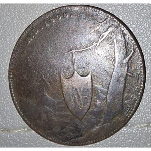 Аверс монеты Ирландия, ½ пенни, 1800, Р. В. Эннискорти