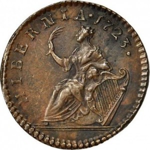 Реверс монеты Ирландия, 1 фартинг, 1723