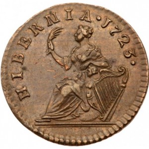 Реверс монеты Ирландия, 1 фартинг, 1723-1724