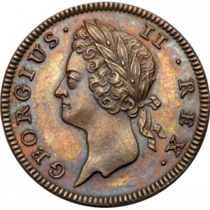 Аверс монеты Ирландия, 1 фартинг, 1737-1738