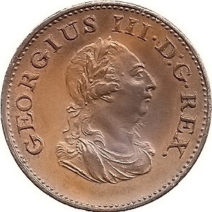 Аверс монеты Ирландия, 1 фартинг, 1806