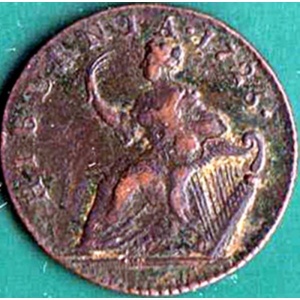 Реверс монеты Ирландия, ½ пенни, 1722-1724