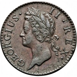 Аверс монеты Ирландия, ½ пенни, 1741-1753