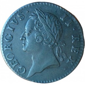 Аверс монеты Ирландия, ½ пенни, 1760