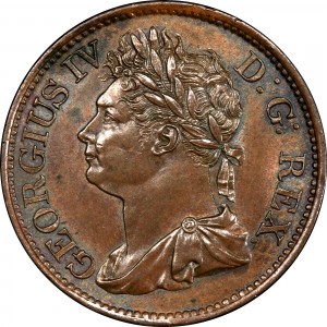 Аверс монеты Ирландия, ½ пенни, 1822-1823
