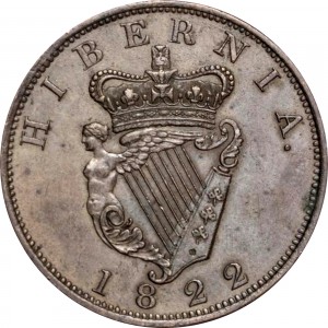 Реверс монеты Ирландия, 1 пенни, 1822-1823
